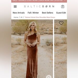 Baltic born velvet maxi dress